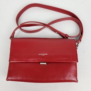 David Jones Red Crossbody Purse